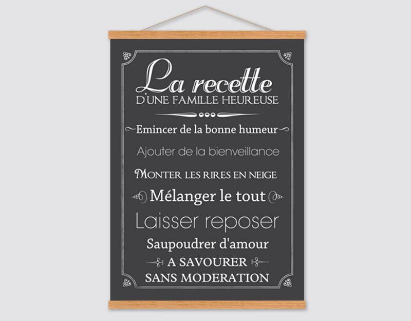 Photo n°1 du produit Affiche Kakemono Recette Famille heureuse 50x70cm-KAKEMO39T70-0