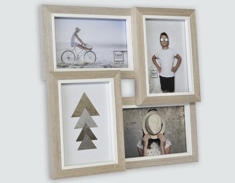Photo n°1 du produit Cadre multivues bois et blanc 30x30cm-651V4BT15-0