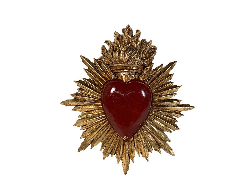 Photo n°1 du produit Déco murale ex-voto coeur rouge 15x17cm-926RT17-0