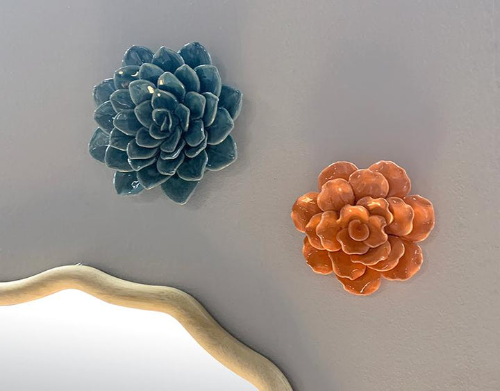 Photo n°3 du produit Déco murale fleur céramique vert 17.8cm-499C17-0