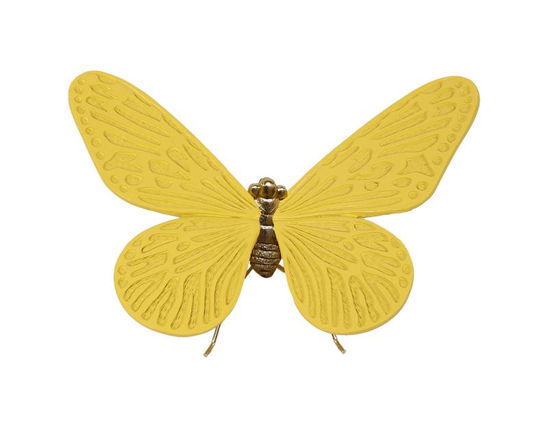 Photo n°1 du produit Déco murale papillon jaune 18.4x12.5x6cm-529JT18-0