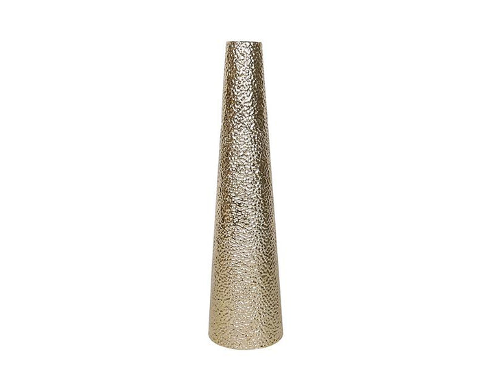 Photo n°1 du produit Grand vase métal doré martelé 18x70cm-743T70-0