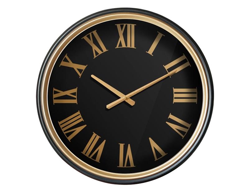 Photo n°1 du produit Horloge classique noire et dorée 50cm-H329C50-0
