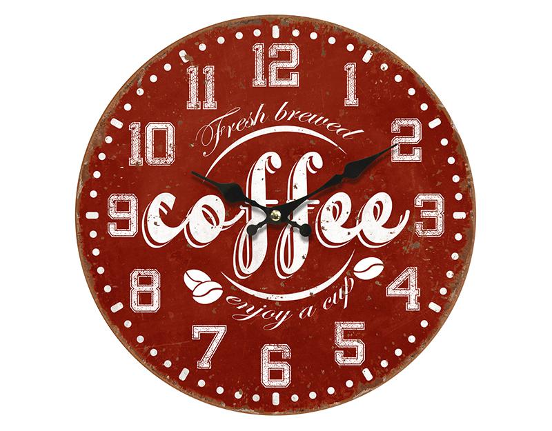 Photo n°1 du produit Horloge coffee rouge 34cm-H321C34-0