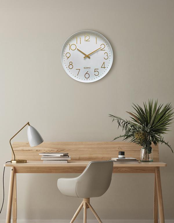 Photo n°2 du produit Horloge color block blanc 50.9cm-H338C50-0