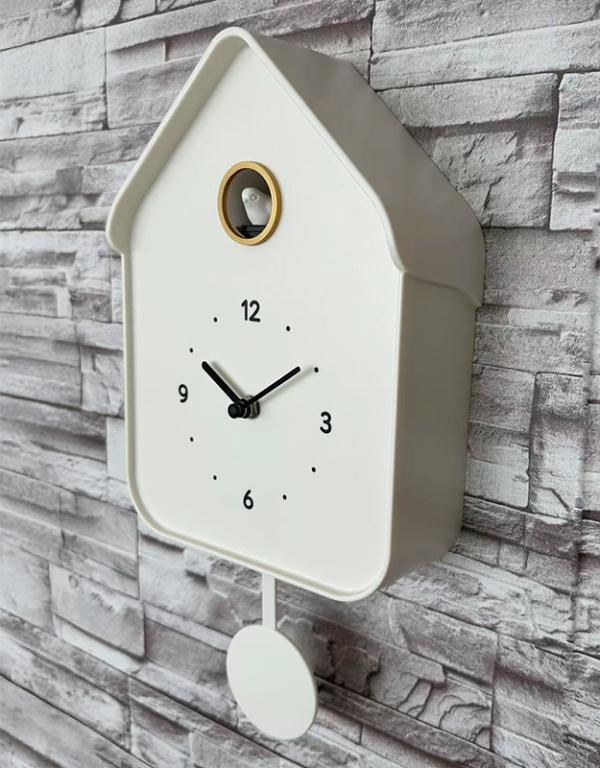 Photo n°4 du produit Horloge coucou blanc 20.6x39cm-H380T39-0