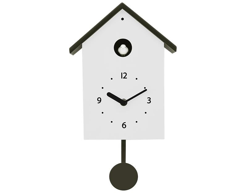 Photo n°1 du produit Horloge coucou blanc et noir 20x10x34.5cm-H366T34-0