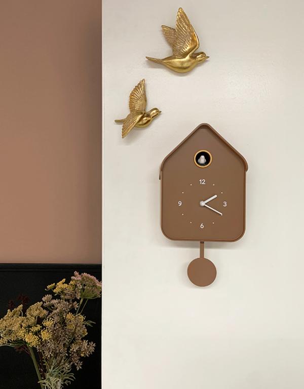 Photo n°3 du produit Horloge coucou café au lait 20.6x39cm-H385T39-0
