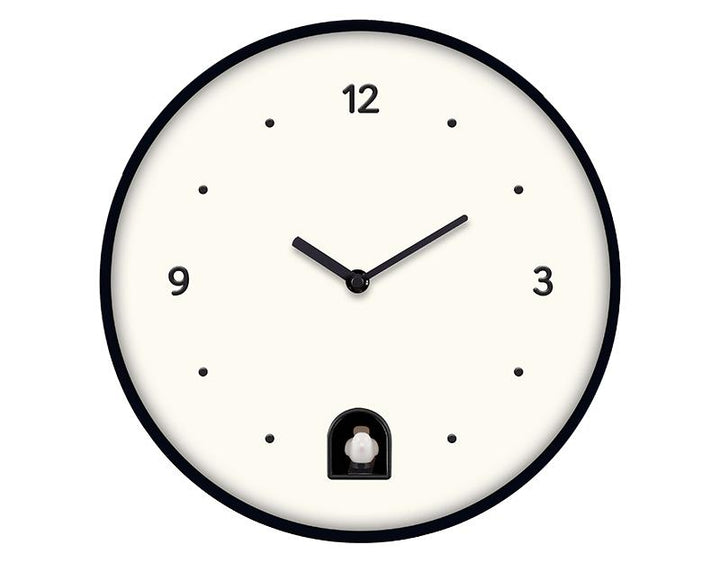 Photo n°1 du produit Horloge coucou rond noir 30cm-H375C30-0