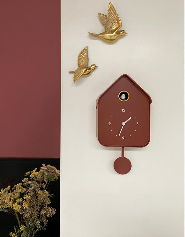 Photo n°3 du produit Horloge coucou terracotta 20.6x39cm-H383T39-0