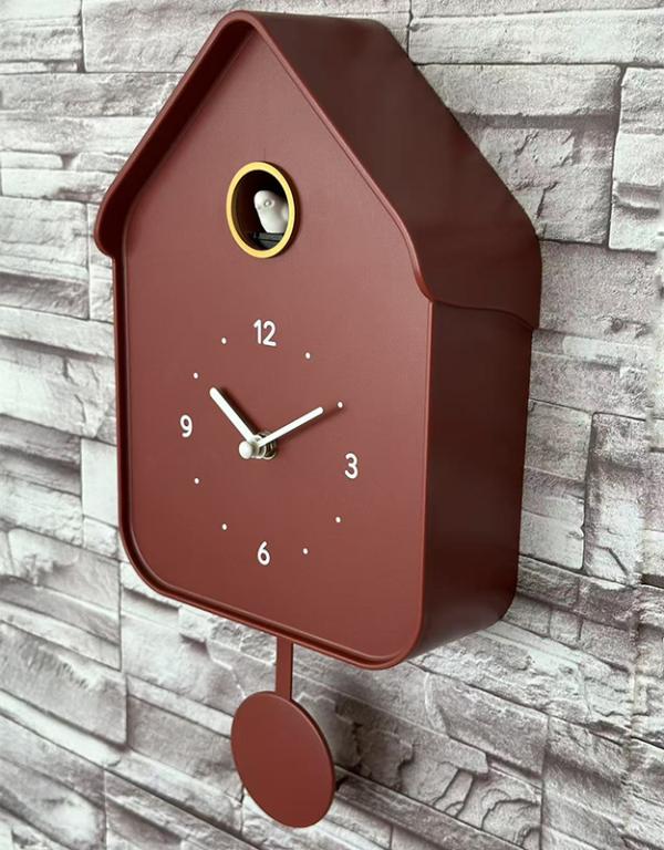Photo n°4 du produit Horloge coucou terracotta 20.6x39cm-H383T39-0