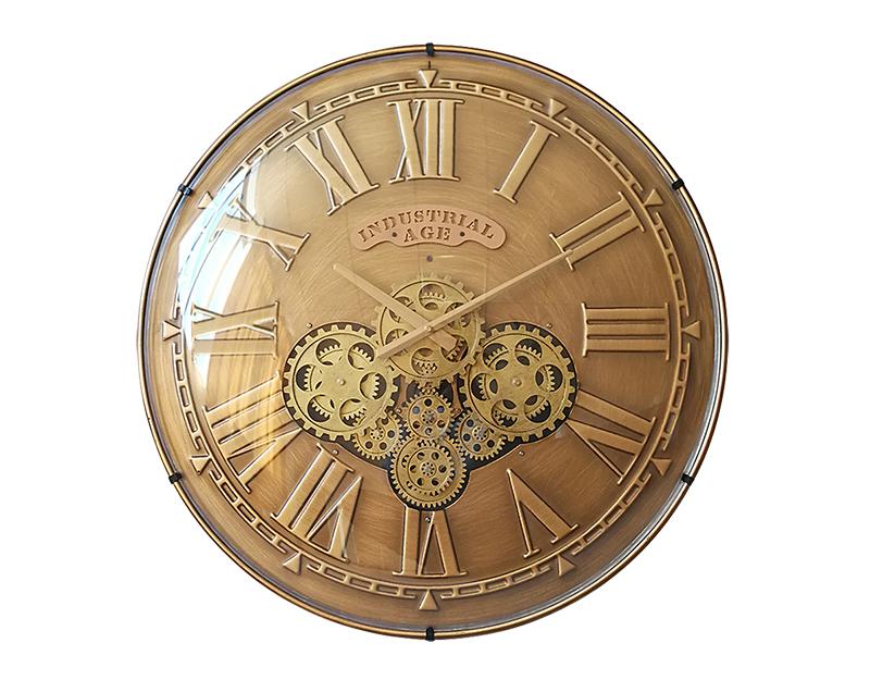 Photo n°1 du produit Horloge mécanisme convexe verre doré 60cm-H314C60-0