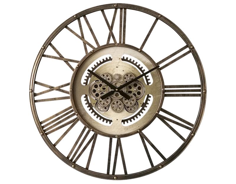 Photo n°1 du produit Horloge à mécanismes ajourée métal cuivre 70cm-H324C70-0
