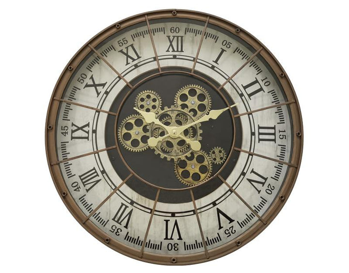 Photo n°1 du produit Horloge mécanismes métal bronze rivets 48cm-H312C48-0