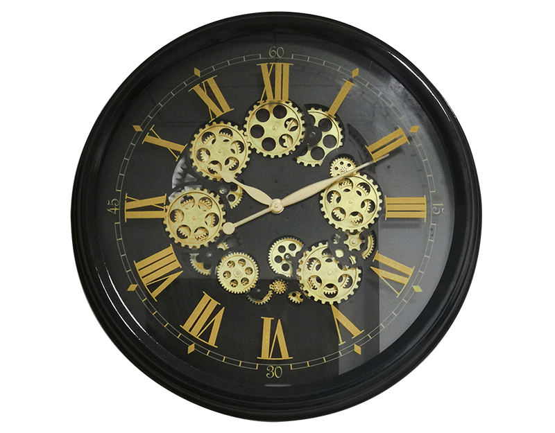 Photo n°1 du produit Horloge mécanismes noir et doré 80cm-H294C80-0