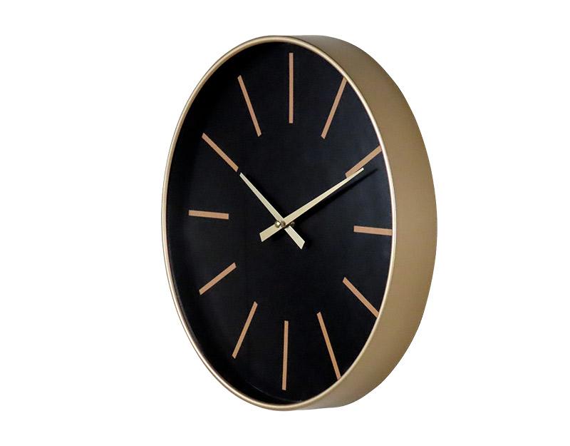 Photo n°2 du produit Horloge noire et dorée 30,5x30,5x4cm-H325C30-0