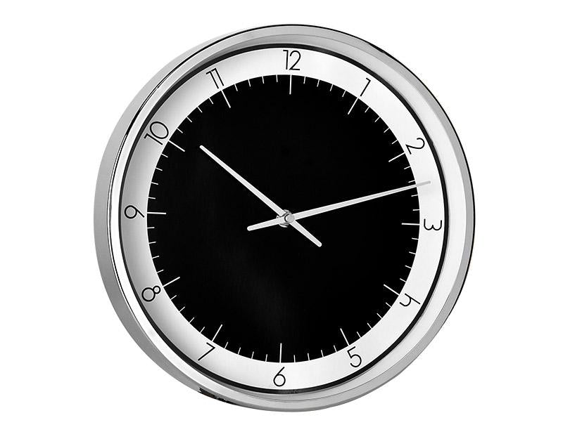 Photo n°2 du produit Horloge ronde bicolore en métal chromé 30x30cm-H216C30-0