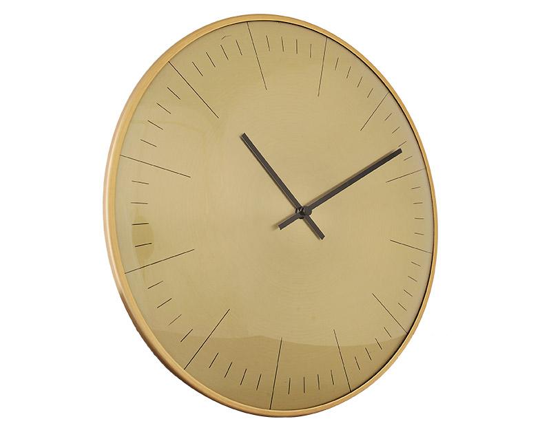 Photo n°2 du produit Horloge ronde convexe dorée 30cm-H290C30-0