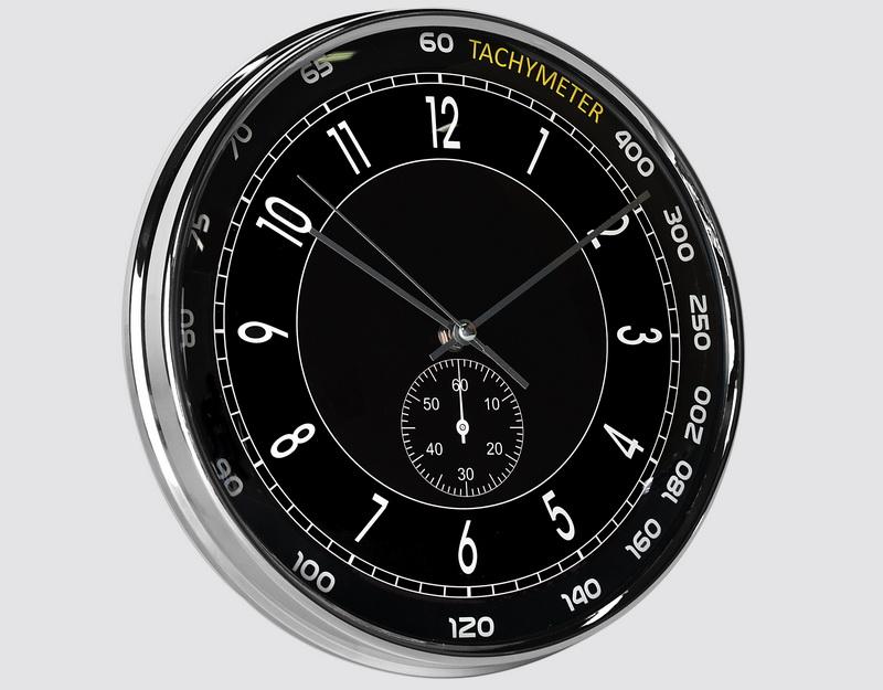 Photo n°1 du produit Horloge ronde effet montre noire 28x28cm-H214C28-0