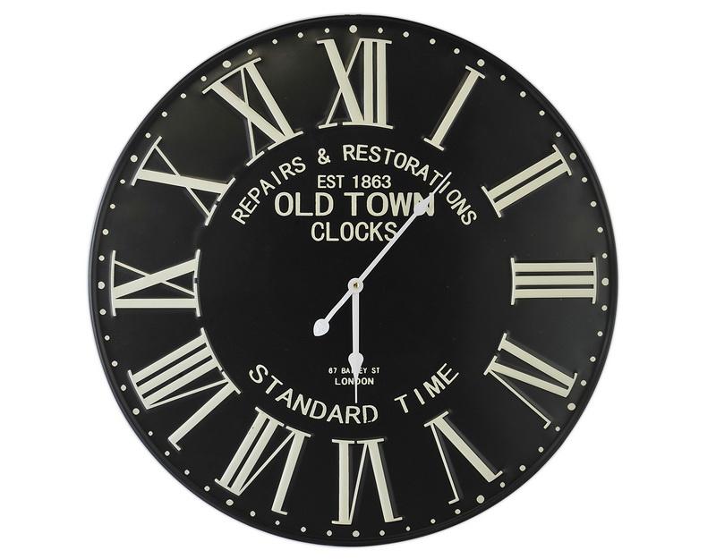 Photo n°1 du produit Horloge ronde métal noir 58cm-H276C58-0