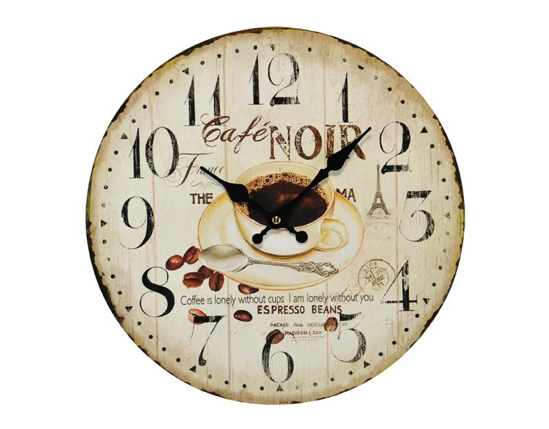Photo n°1 du produit Horloge vintage café crème 34cm-H302C34-0