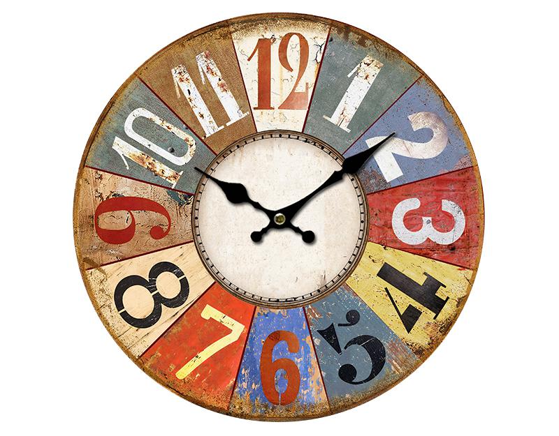 Photo n°1 du produit Horloge vintage multicolore 34cm-H320C34-0