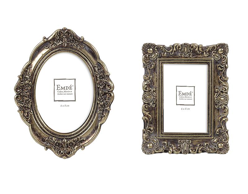 Photo n°1 du produit Lot de 2 mini cadres doré style ancien 6x8cm-530TTT-0