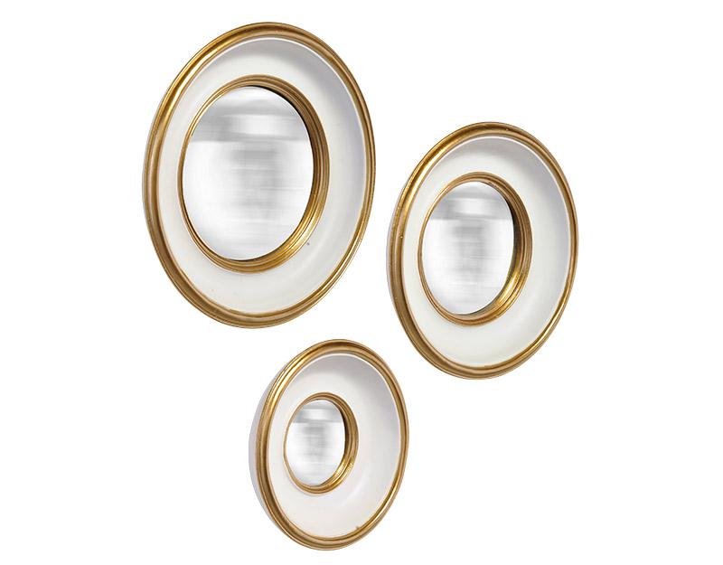Photo n°2 du produit Lot de 3 miroirs convexes dorés 16, 19 et 23cm-GR103BCTTT-0
