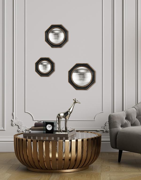 Photo n°2 du produit Lot de 3 miroirs convexes hexagonaux 17, 19 et 22cm-GR560TTT-0