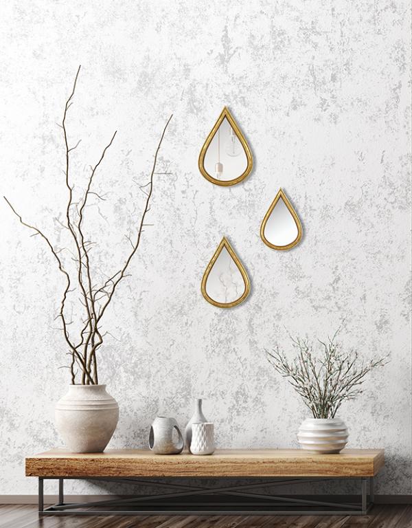 Photo n°2 du produit Lot de 3 miroirs gouttes 12, 14 et 16 cm-GP896TTT-0