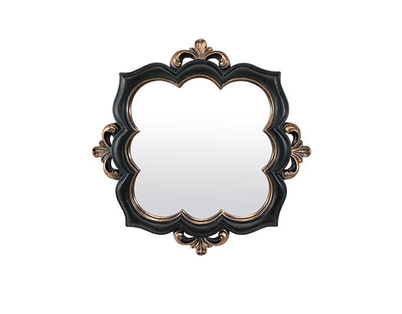 Photo n°1 du produit Miroir arabesque noir et doré 29x29cm-GP704C29-0