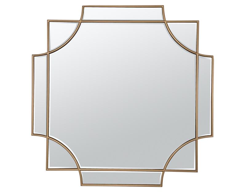 Photo n°1 du produit Miroir art déco doré cuivré 80x80cm-GP904C80-0