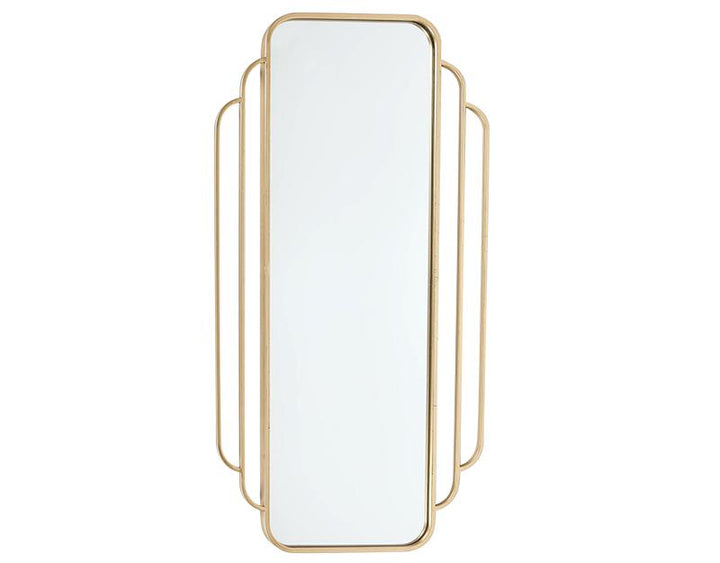 Photo n°1 du produit Miroir art déco en métal doré 51,5x100cm-GP897T100-0