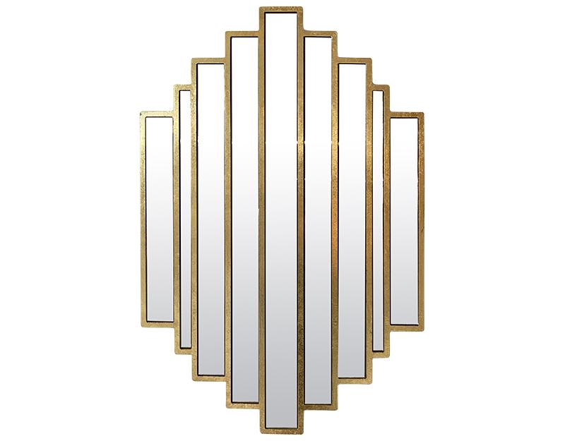 Photo n°1 du produit Miroir art déco métal doré 51x80cm-GP698T80-0