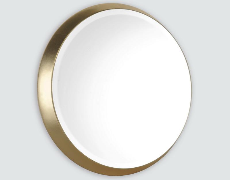 Photo n°1 du produit Miroir biseauté rond à bords larges 34x34x4cm-GR290C34-0