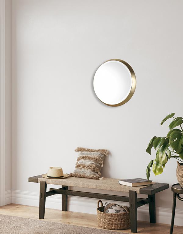 Photo n°2 du produit Miroir biseauté rond à bords larges 34x34x4cm-GR290C34-0