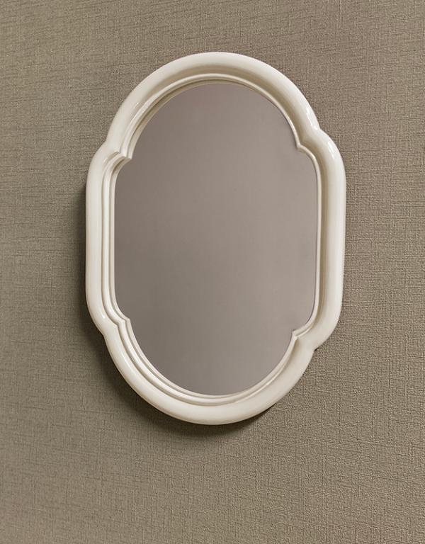 Photo n°2 du produit Miroir color arrondi beige 17,5x23,8cm-GP266T23-0