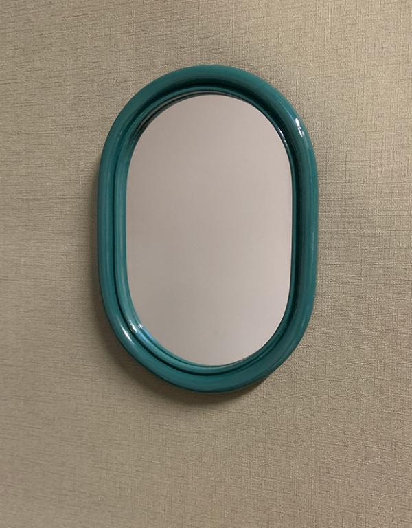 Photo n°3 du produit Miroir color oblong bleu canard 15,8x22cm-GP263T22-0