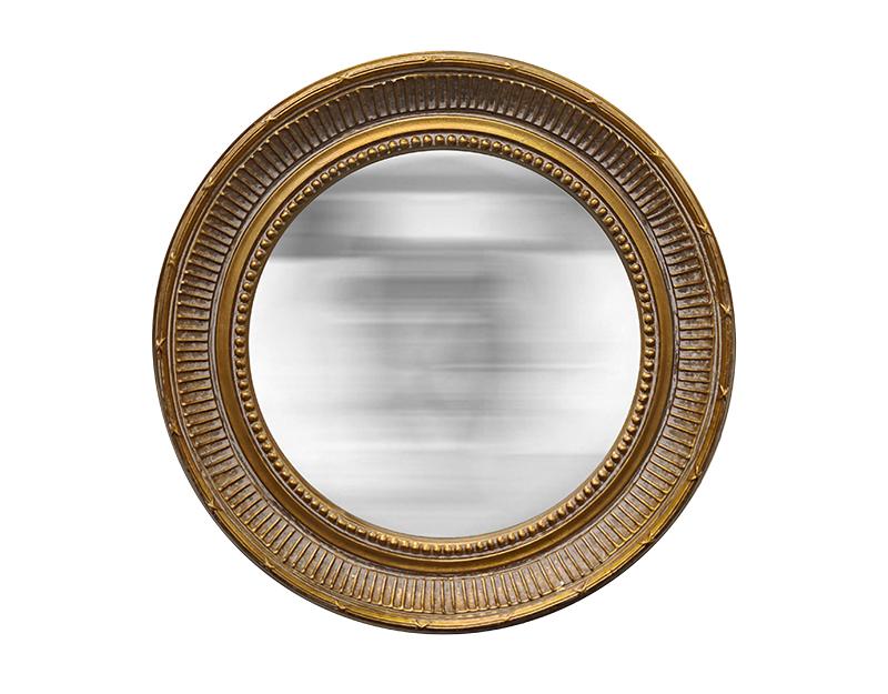 Photo n°1 du produit Miroir convexe doré 28cm int et 38cm ext-GR263C38-0