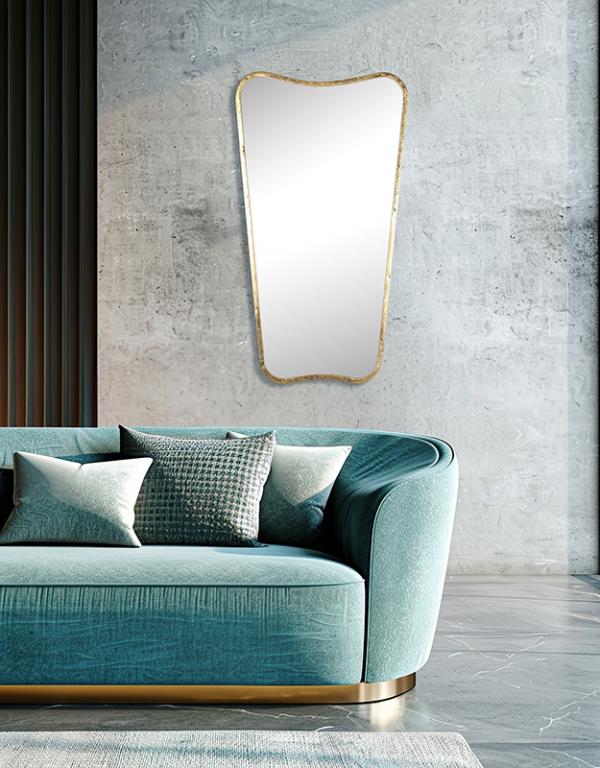 Photo n°2 du produit Miroir design métal doré 50x90cm-GP258T90-0