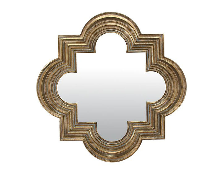 Photo n°1 du produit Miroir design métal doré 69,5cm-GP247T69-0