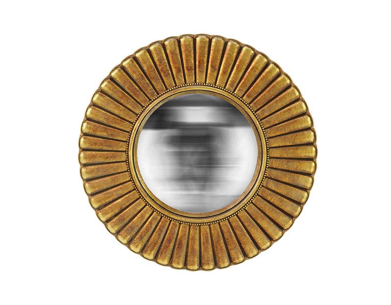 Photo n°1 du produit Miroir fleur convexe doré 20cm-GR710OC26-0