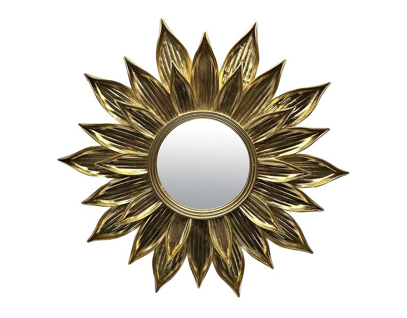 Photo n°1 du produit Miroir fleur doré 47cm-GR719C47-0