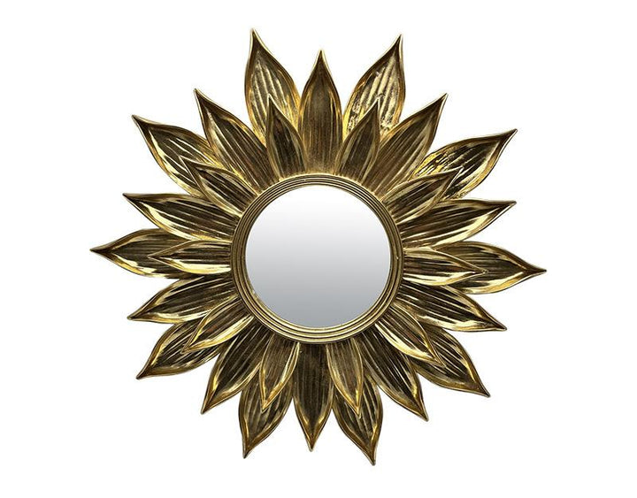 Photo n°1 du produit Miroir fleur doré 47cm-GR719C47-0