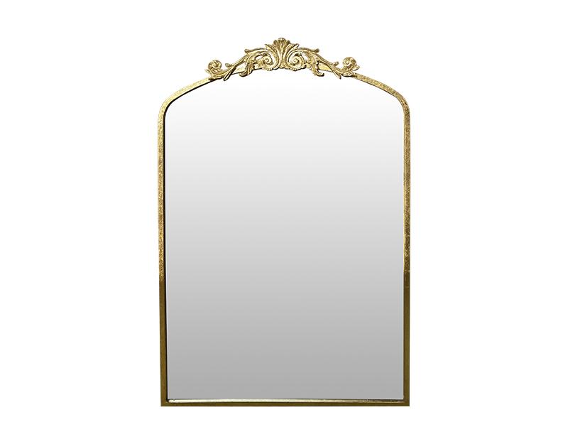 Photo n°1 du produit Miroir fronton métal doré 60.5x93cm-GP248T93-0