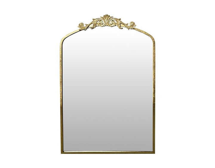 Photo n°1 du produit Miroir fronton métal doré 60.5x93cm-GP248T93-0