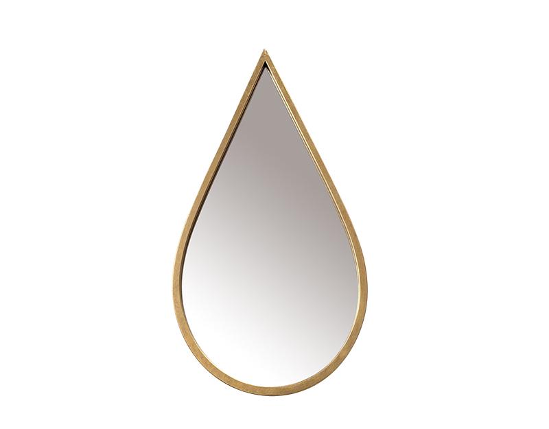 Photo n°1 du produit Miroir goutte métal doré 24.5x44.5cm-GP435OT45-0