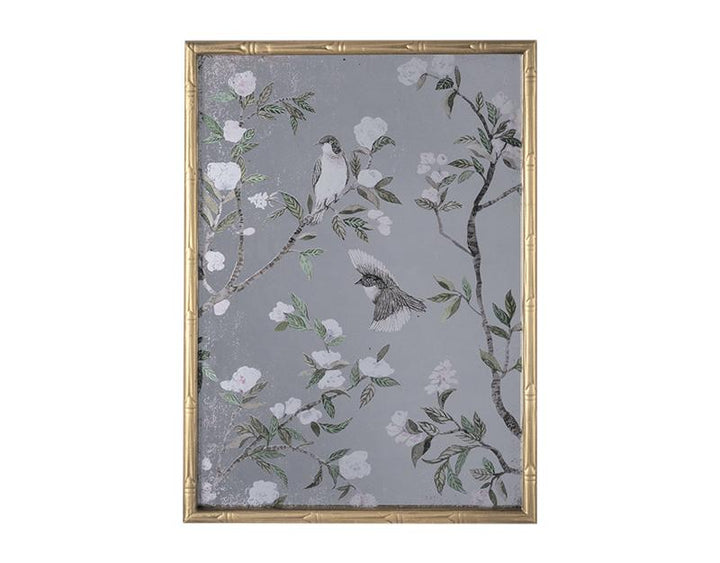 Photo n°1 du produit Miroir imprimé chinoiserie 35x48cm-GP264T48-0