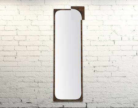 Photo n°1 du produit Miroir industriel rectangulaire avec rivets 40x140cm-GP224T140-0