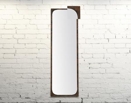 Photo n°1 du produit Miroir industriel rectangulaire avec rivets 40x140cm-GP224T140-0